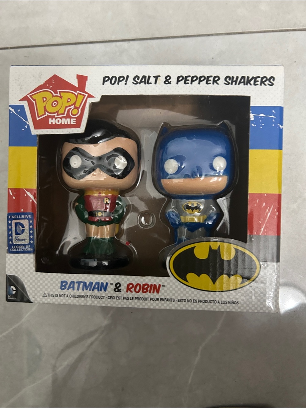 pop Batman & Robin Salt and Pepper Shakers - Blue, Red, Green